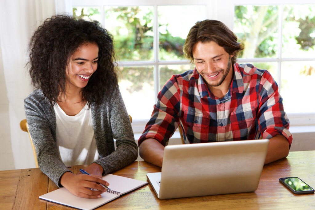 Couple comparing qualified health plans