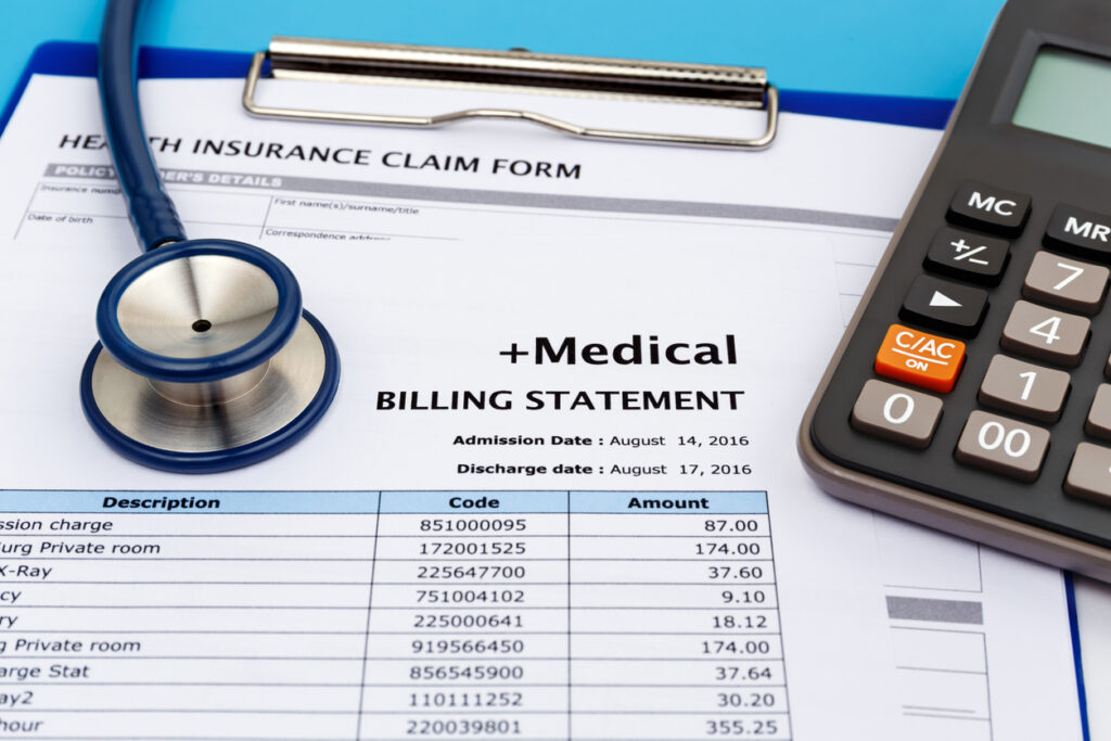 medical bill and health insurance claim form